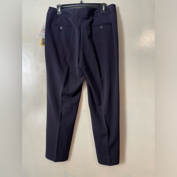 NWT Atelier navy trouser pants pleated cropped size 10 professional academia - Picture 5 of 8